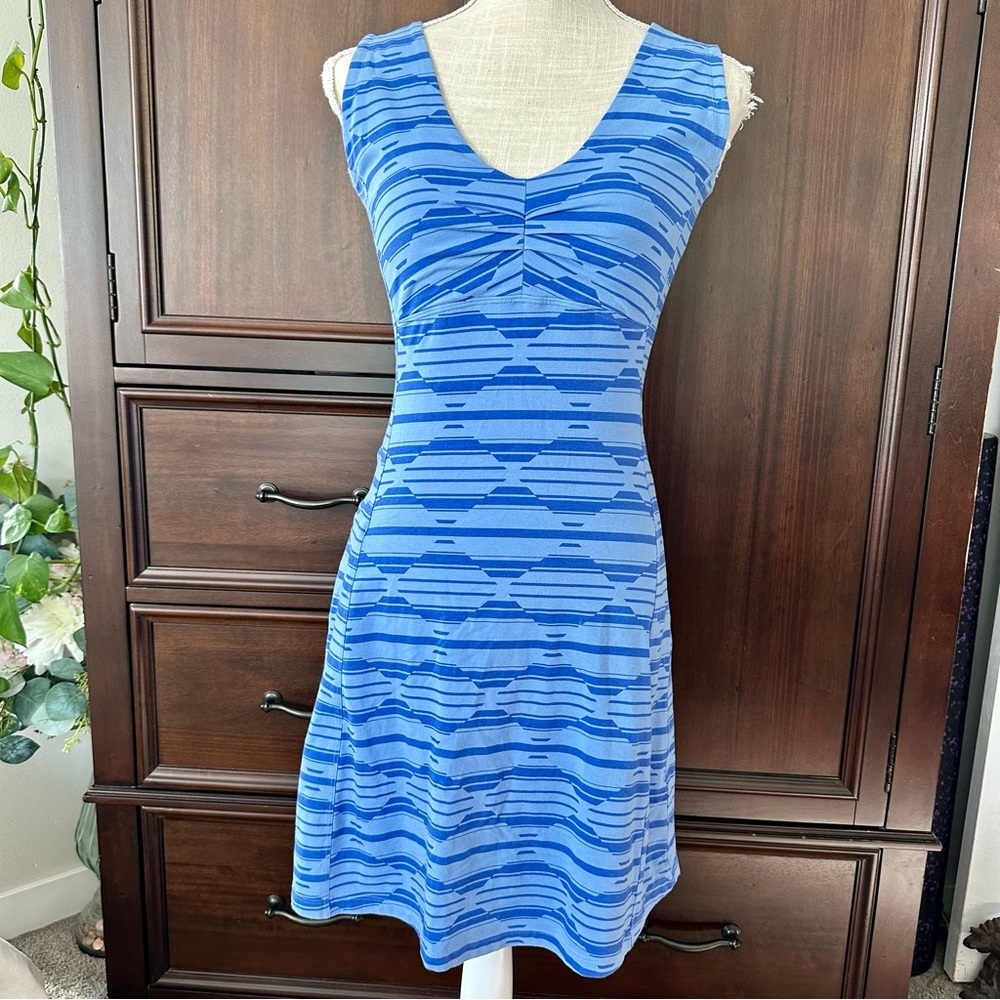 Mountain Hardwear Blue Sleeveless Patterned Dress Size XS